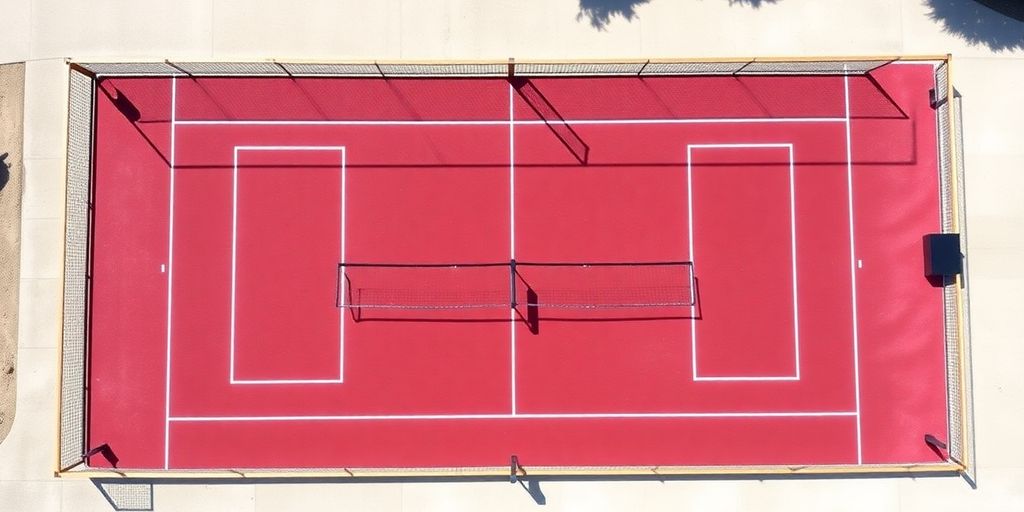 Pickleball court dimensions with clear layout and markings.