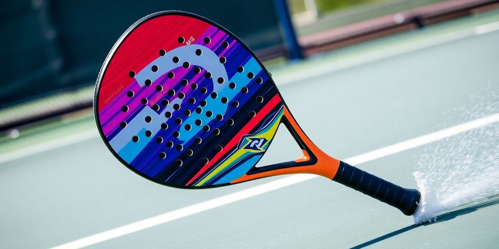 Engage Pursuit Pro MX 6.0 paddle on the court.