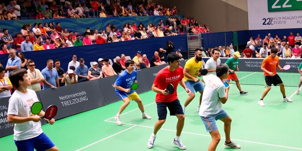 Players in action during the 2025 Pickleball Championship.