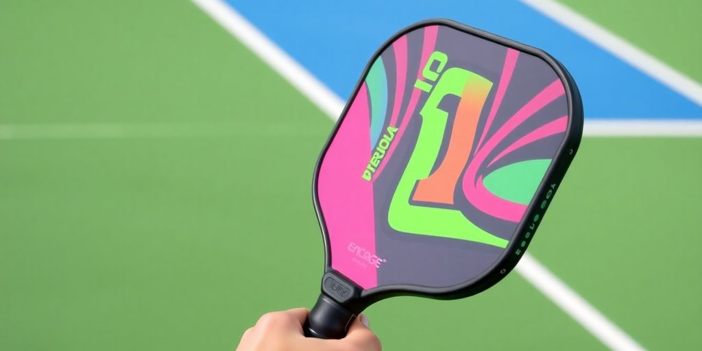 Engage Pursuit MX Pro paddle in action on the court.