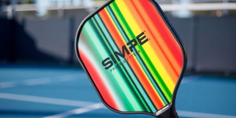 Selkirk AMPED Pro Air Pickleball Paddle on a court.