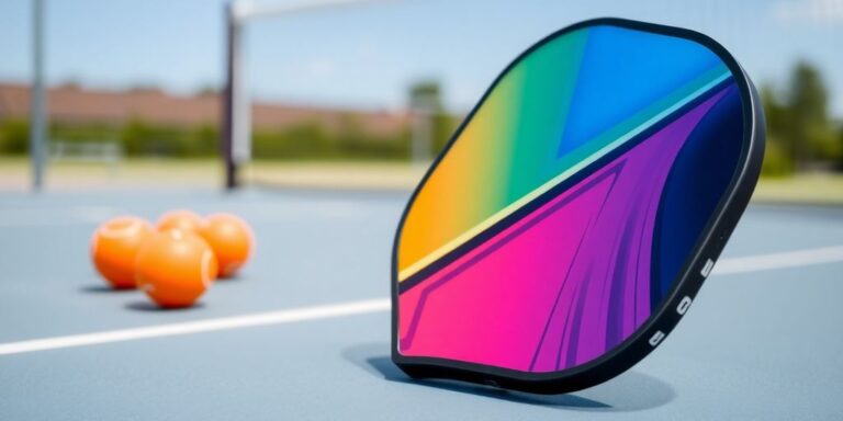 Engage Pursuit Pro pickleball paddle on a court background.